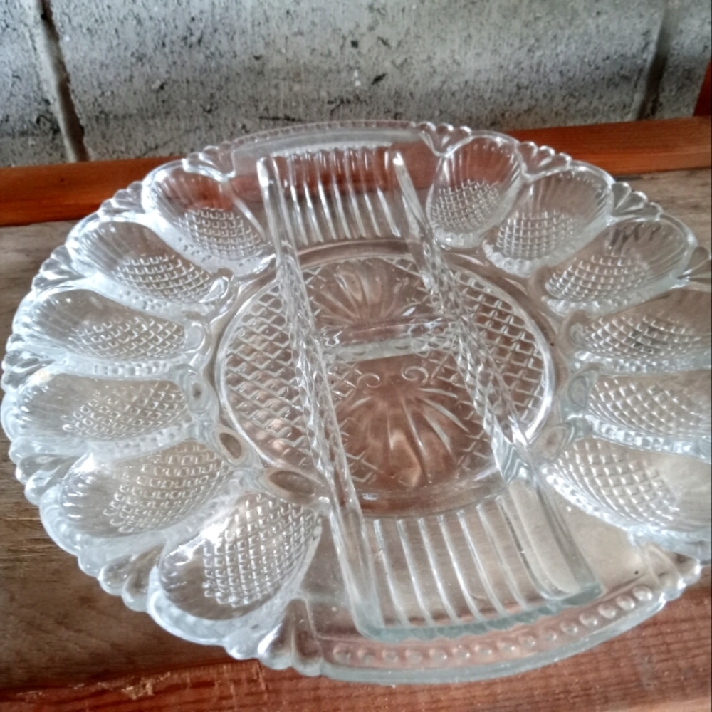 Crystal Orderve serving tray.